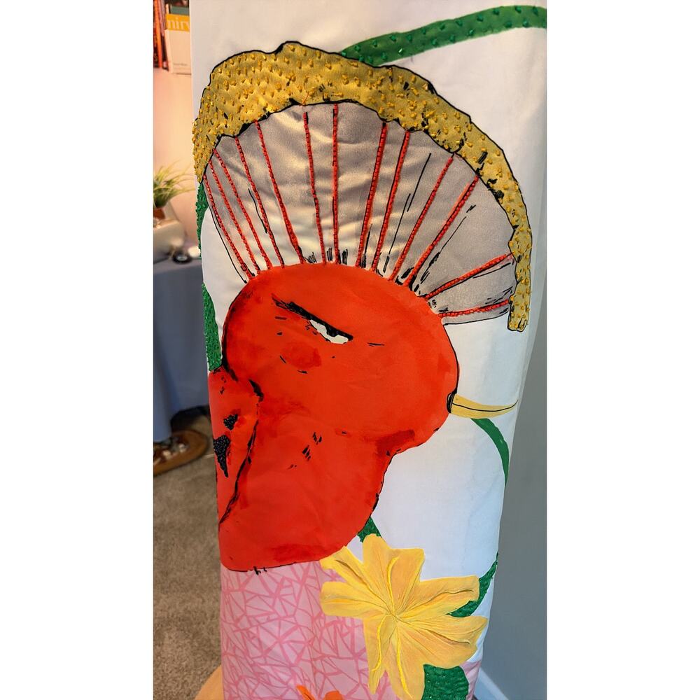 Alice + Olivia - Sleeveless dress with embossed bird and flower print - Picture 11 of 11